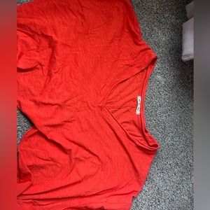 free people off the shoulder cropped tee